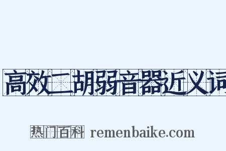 高效二胡弱音器近义词是什么意思的图片